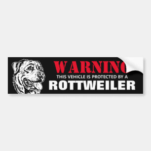 Von einem Rottweiler geschützt Autoaufkleber