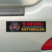 Von einem Rottweiler geschützt Autoaufkleber (Auf Auto)