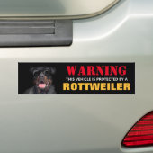 Von einem Rottweiler geschützt Autoaufkleber (Auf Auto)