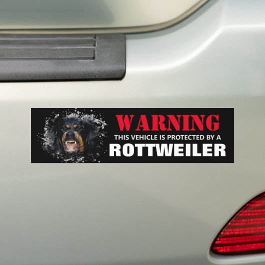 Von einem Rottweiler geschützt Autoaufkleber (Auf Auto)