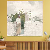 Von einem Tor Stehende Frau, Bahamas Leinwanddruck (Insitu (Wohnzimmer))