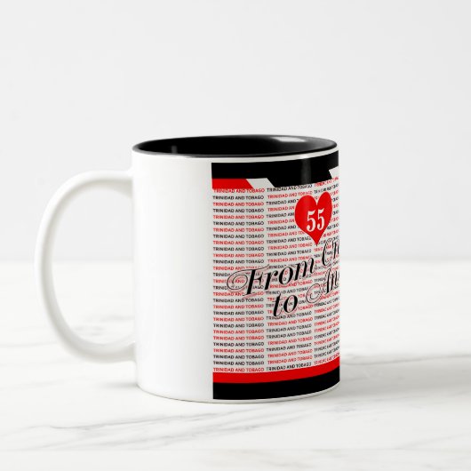 Von einem Trini zum anderen - Happy Independence T Zweifarbige Tasse (Links)