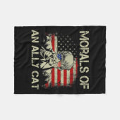 Von einer alleinerziehenden Katze Funny Trump 2024 Fleecedecke (Vorderseite (Horizontal))