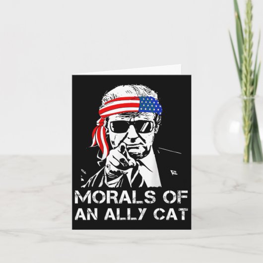 Von einer alleinstehenden Katze Funny Trump 2024 T Karte (Vorderseite)