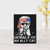 Von einer alleinstehenden Katze Funny Trump 2024 T Karte (Gelbe Blume)