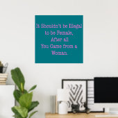 Von einer Frau Poster (Heimbüro)
