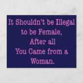 Von einer Frau Postkarte (Vorderseite)