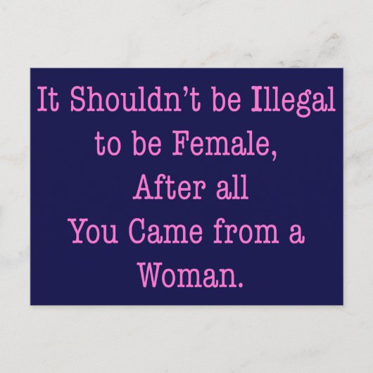 Von einer Frau Postkarte (Vorderseite)