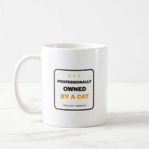 Von einer Katze professionell geführt - Lustiger B Kaffeetasse