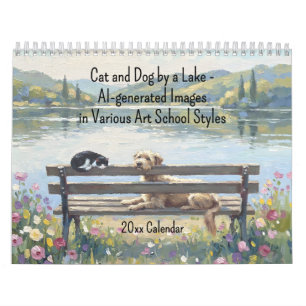 Von einer KI generierte Bilder von Katze und Hund Kalender