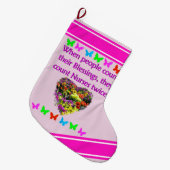 VON EINER KRANKHEIT GESCHAFFEN GROßER WEIHNACHTSSTRUMPF (Vorderansicht (hängend))