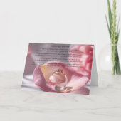 Von einer Raindrop-Grußkarte berührt - Neugeborene Dankeskarte (Vorderseite)