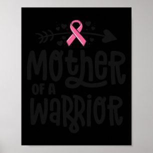 von einer Rosa Brustkrebs Schleife einer Kriegerfa Poster