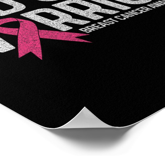 von einer Rosa Brustkrebs Schleife eines Krieger-S Poster (Ecke)