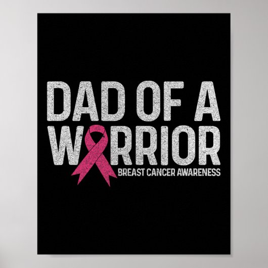 von einer Rosa Brustkrebs Schleife eines Krieger-S Poster (Vorne)