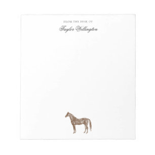 Von Elegant Horse Equestrian Name Notizblock