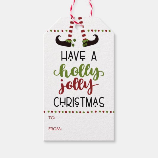 VON Elf Holly Jolly Christmas Geschenkanhänger (Vorderseite)