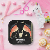 Von Erwachsenen Kinder 90er Junge Retro Mafia 10.  Pappteller (Party)