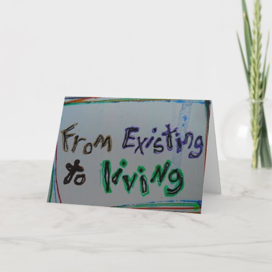 "von existierenden zu lebenden" Erholungen Karte (Vorderseite)