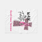 Von Faith Breast Cancer Awareness Christlich Jesus Fleecedecke (Vorderseite (Horizontal))