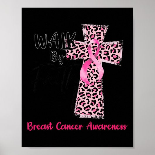 Von Faith Breast Cancer Awareness Christlich Jesus Poster (Vorne)