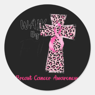Von Faith Breast Cancer Awareness Christlich Jesus Runder Aufkleber