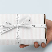 Von Familienname, der Skript in der weißen schwarz Satinband