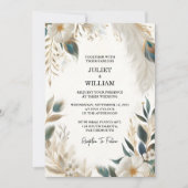 Von Feather Rustic Asian Sky Cloud Peacock Wedding Einladung (Vorderseite)