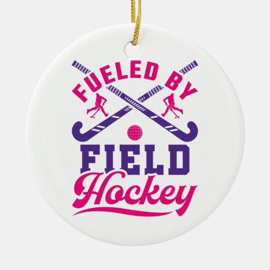 Von Field Hockey Niedlich Player Team gespeist Keramik Ornament (Vorne)