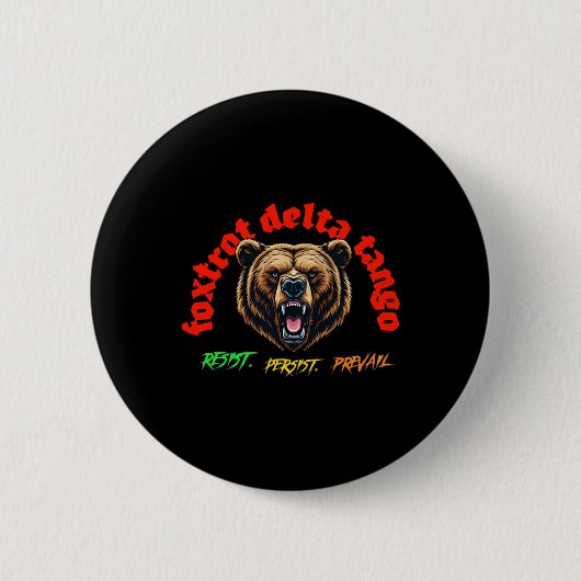 von Foxtrot Delta Tango - Gothic Bold Typografy St Button (Vorderseite)