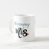 von Frau zu Mama! Mutteren-Tasse (Aqua) Kaffeetasse (Vorderseite Links)