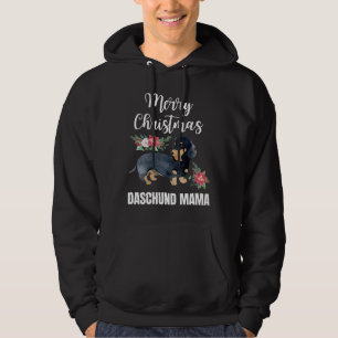Von froher Weihnachten Dackel Mama glücklich Weihn Hoodie
