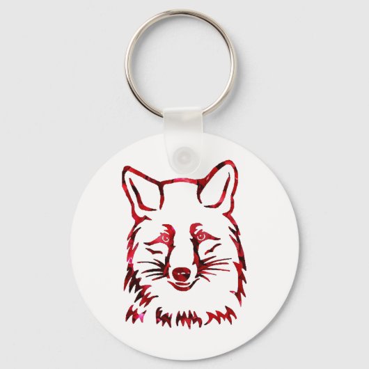 von Füchsen und Rose Schlüsselanhänger (Vorderseite)