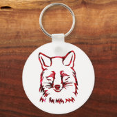 von Füchsen und Rose Schlüsselanhänger (Vorderseite)