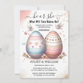 Von Games Oh Baby Joint Two Twin Gender Reveal Einladung (Vorderseite)