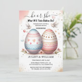 Von Games Oh Baby Joint Two Twin Gender Reveal Einladung (Stehend Vorderseite)