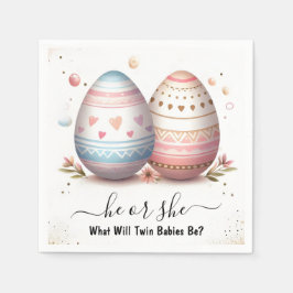 Von Games Oh Baby Joint Two Twin Gender Reveal Serviette