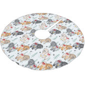VON GANZEM HERZEN 5 Chow-Farben Polyester Weihnachtsbaumdecke (Schrägansicht)
