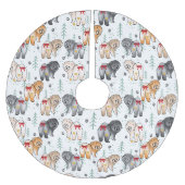 VON GANZEM HERZEN 5 Chow-Farben Polyester Weihnachtsbaumdecke (Vorderseite)