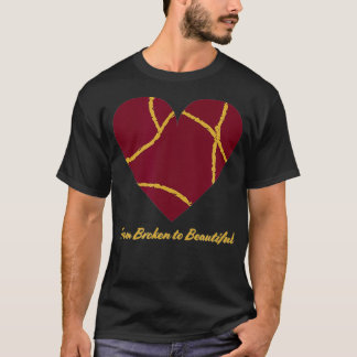 Von gebrochen zu schönem Herz repariert mit T-Shirt