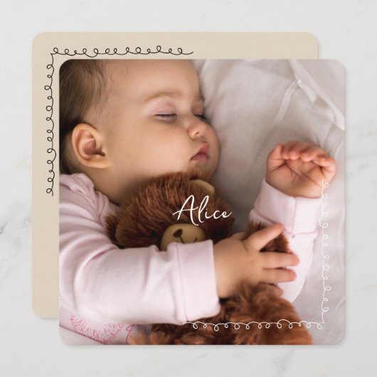 Von Geburt an Alice Save The Date (Vorne/Hinten)