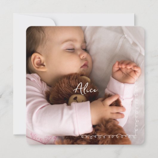 Von Geburt an Alice Save The Date (Vorderseite)