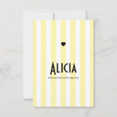 Von Geburt an Riviera Gelb und Schwarz Save The Date (Vorderseite)