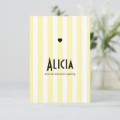 Von Geburt an Riviera Gelb und Schwarz Save The Date (Stehend Vorderseite)