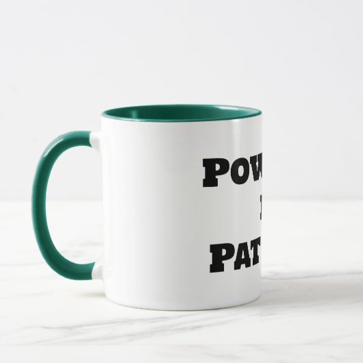 Von Geduld angetrieben Tasse (Links)