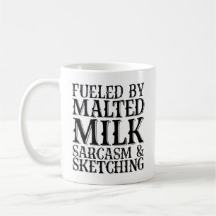 Von gemalzener Milch gespeist und gezeichnet Kaffeetasse