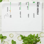 Von Gen zu Protein Küchentuch (Gefaltet)