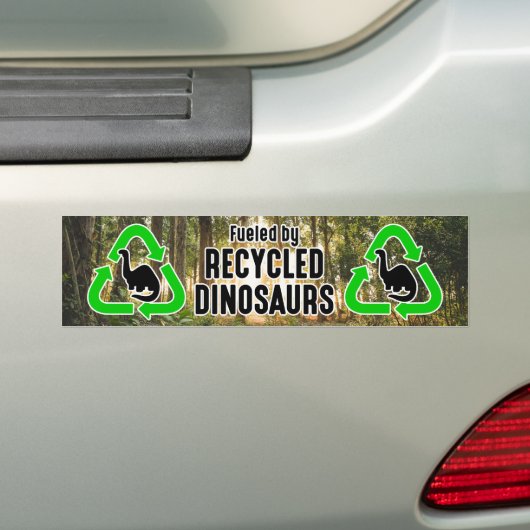 Von Gerecycelt Dinosauriern gespeist Autoaufkleber (Auf Auto)