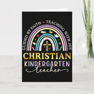 Von Glauben geleitet Jesus Kreuz Christliche Kinde Karte