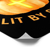 Von Glauben geschnitzt, von Gnade erleuchtet Kürbi Poster (Ecke)